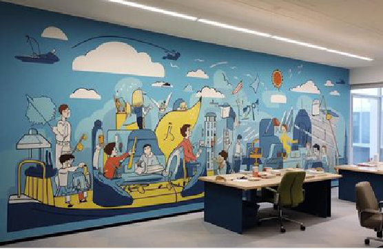 泸州办公室墙绘的特点。